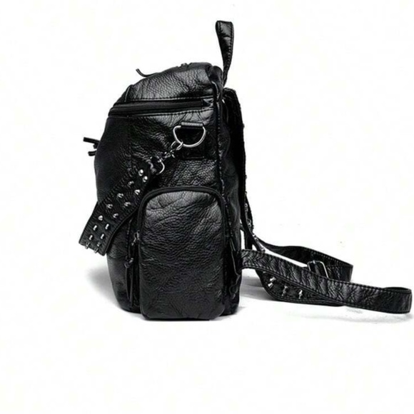 Luxe Vegan Leather Studded Mini Backpack main image 4